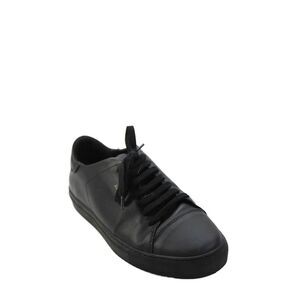 Arigato Womens Leather Low Top Solid Lace Up Sneakers Black Size 9.5